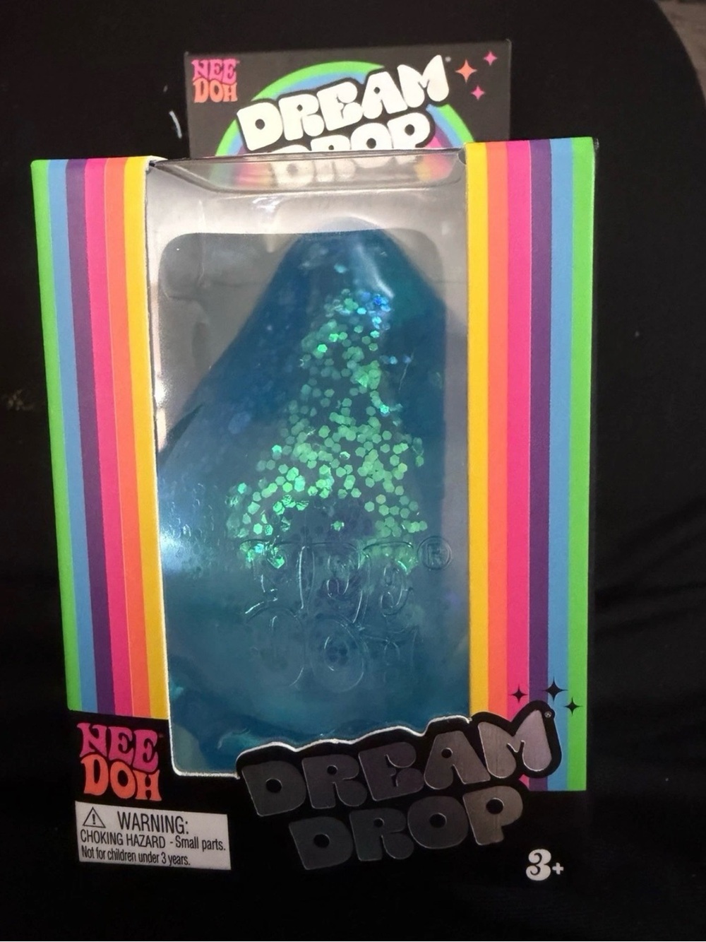 NEEDOW Dream Drop Blue Glitter Sensory Squish Toy